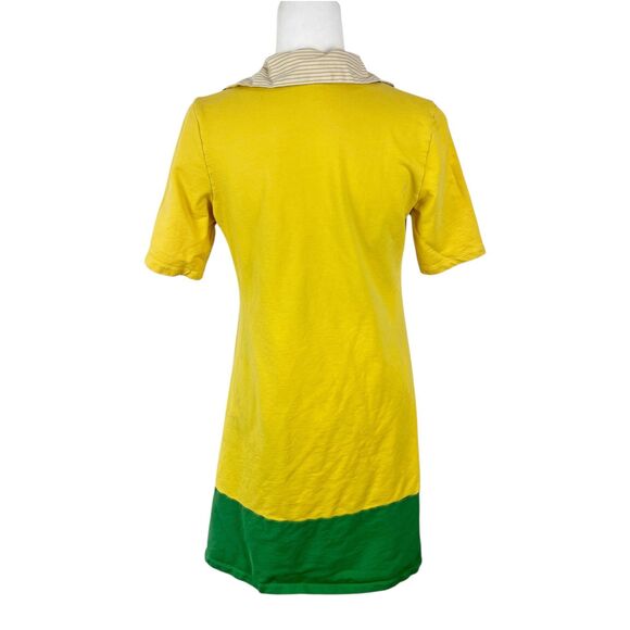 Every Body Every Wear Shirt Dress Women Large Yellow Collared Short Sleeve ALine - Picture 4 of 13